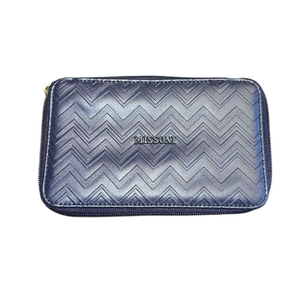 Missoni Exclusive Delta One Travel Case Pouch Blue Wave Zipper Ltd Edition